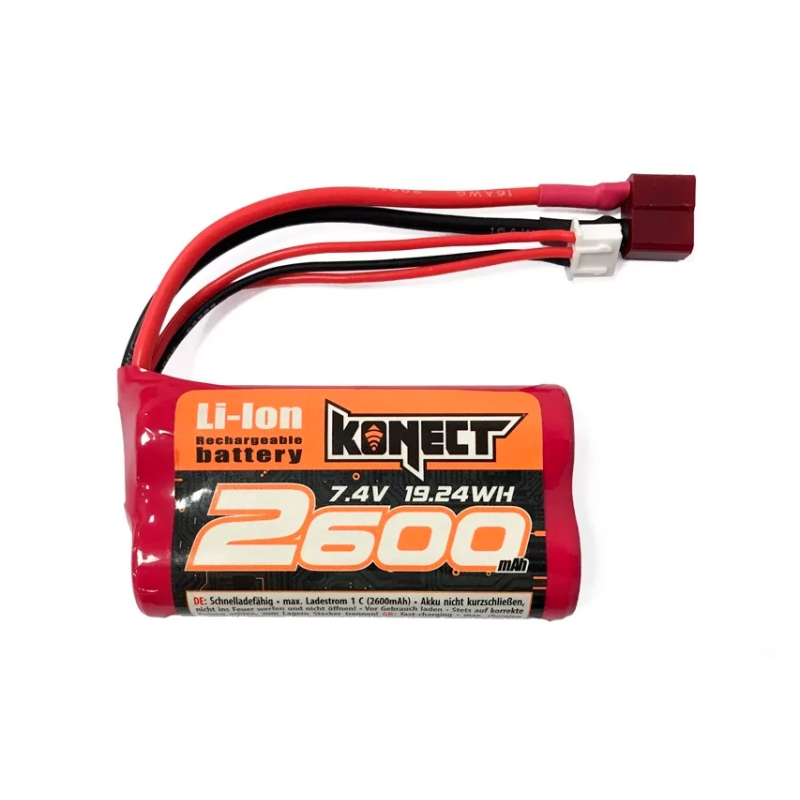 Akumulator KONEKT 7,4V 2600mAh 2S LiIon do BlackZon Smyter WLToys 144001