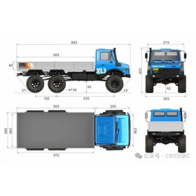 CROSS-RC EMO XL3 Unimog 6x6 1/8 RTR 775 (Niebieski)