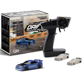 Turbo Racing 1/76 C64 DRIFT RC Car RTR (Metallic blue)