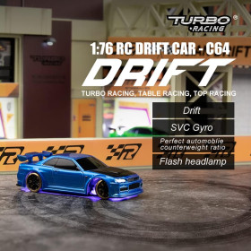 Turbo Racing 1/76 C64 DRIFT RC Car RTR (Metallic blue)