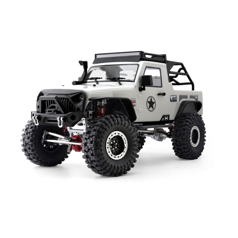 RGT Wrangler Rock Cruiser PRO V2 4WD 1/10 Roller - Metalowe mosty - Overdrive (Biały)