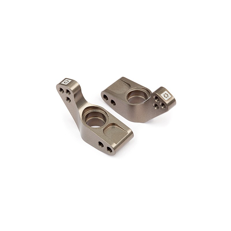 HPI RACING ALUMINUM REAR HUB CARRIER SET (0 DEG/HARD ANODIZE)