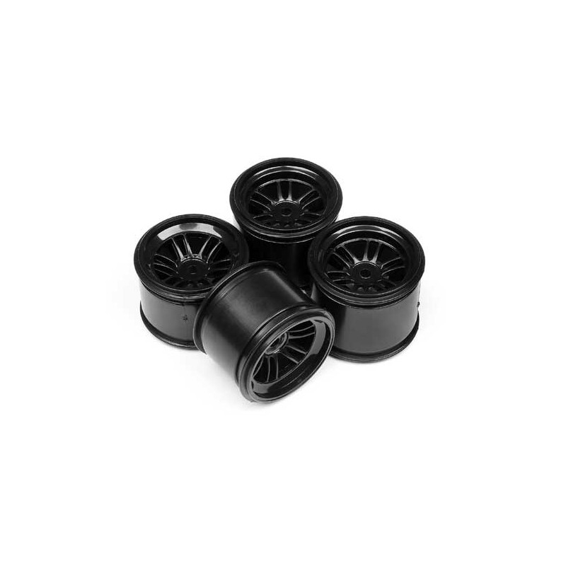 HPI RACING FT01 WHEEL SET (BLACK/FRONT 2pcs/REAR 2pcs)