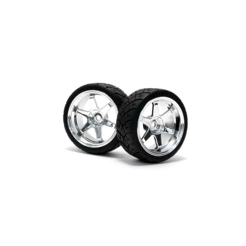 HPI RACING MOUNTED X PATTERN TYRE D COMPOUND ON TE37 0MM OFFS