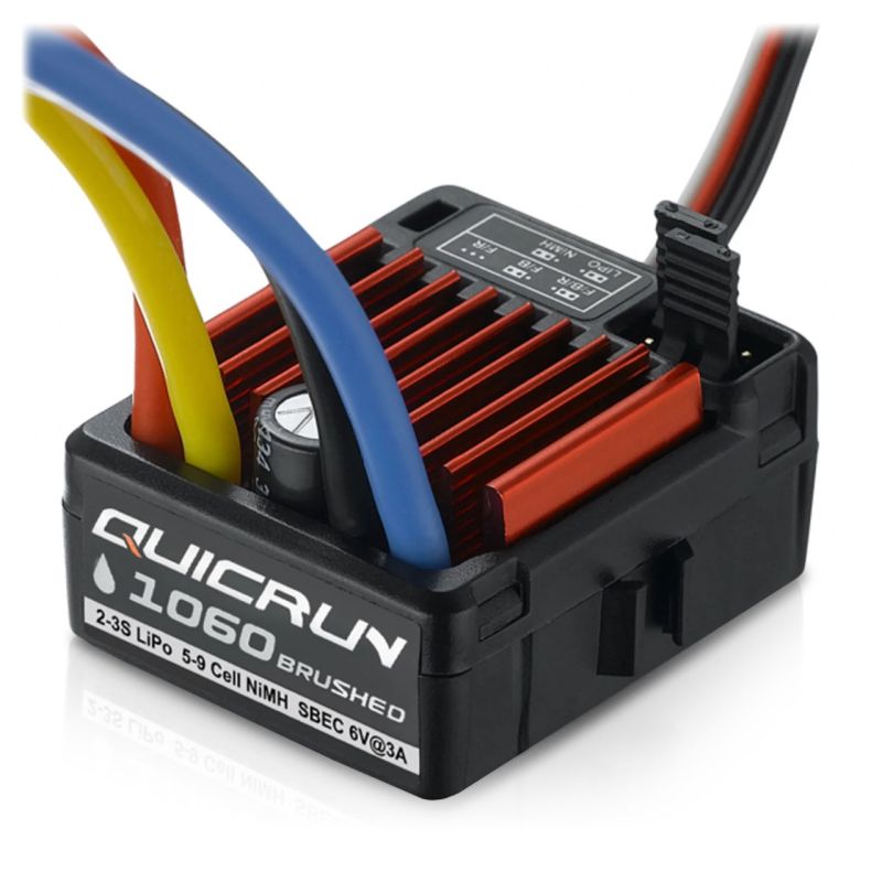 Regulator HOBBYWING QuicRun 1060 Brushed T-Stecker 60A BEC 3A 2-3S LiPo 1/10