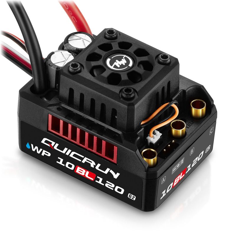 Regulator HOBBYWING QuicRun Brushless WP10BL120 G2 Sensorless 120A BEC 5A 2-4s LiPo 1/10