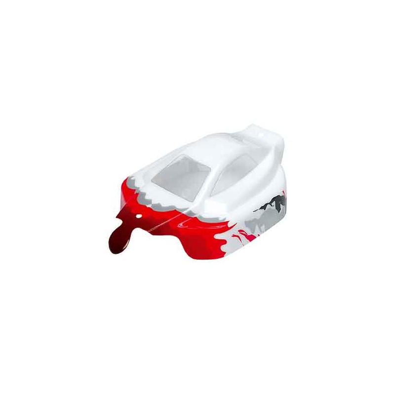 LRP S18 Buggy Body Shell (white/red) - pre-cut