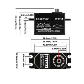 DSSERVO BLS4355 Brushless-Servo 61 kg/0,009 s bei 8,4 V