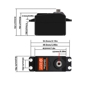 DSSERVO DS4125 Low-Profile-Servo 29 kg/0,15 s bei 7,4 V