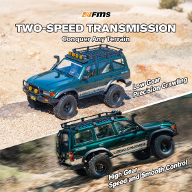 FMS Toyota LC80 FCX10 OVR Brushless Scaler 1/10 RTR (RS) (Zielony)