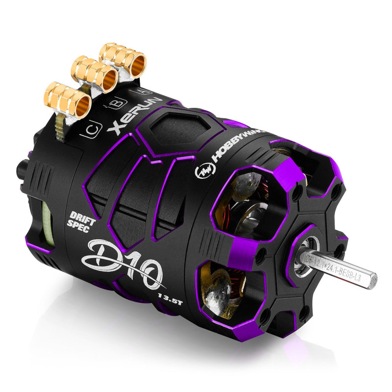Silnik bezszczotkowy HOBBYWING Xerun D10 Brushless Drift Motor 13.5T (Fioletowy)