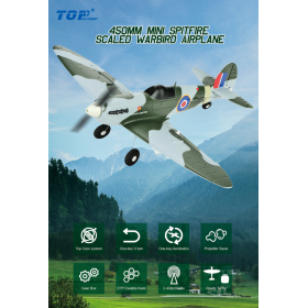 Samolot TOP RC HOBBY Mini Spitfire 450 (RAF Day Fighter)