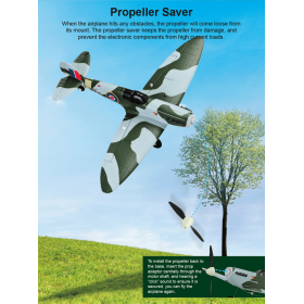 Samolot TOP RC HOBBY Mini Spitfire 450 (RAF Day Fighter)