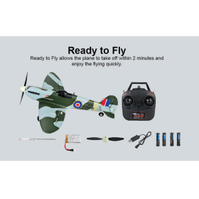 Samolot TOP RC HOBBY Mini Spitfire 450 (RAF Day Fighter)