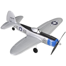 Samolot TOP RC HOBBY - Mini P47 (USAAF Natural Metal Finish)