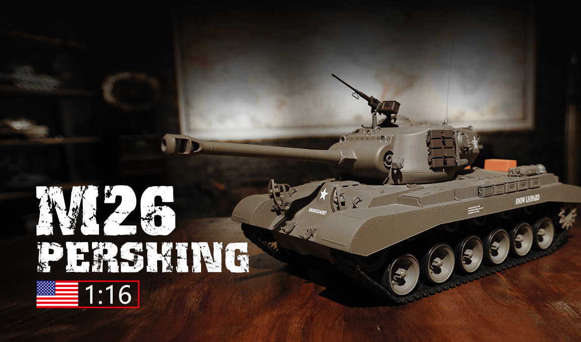 Czołg HENG LONG U.S. M26 Pershing Snow Leopard 2.4GHz 1:16