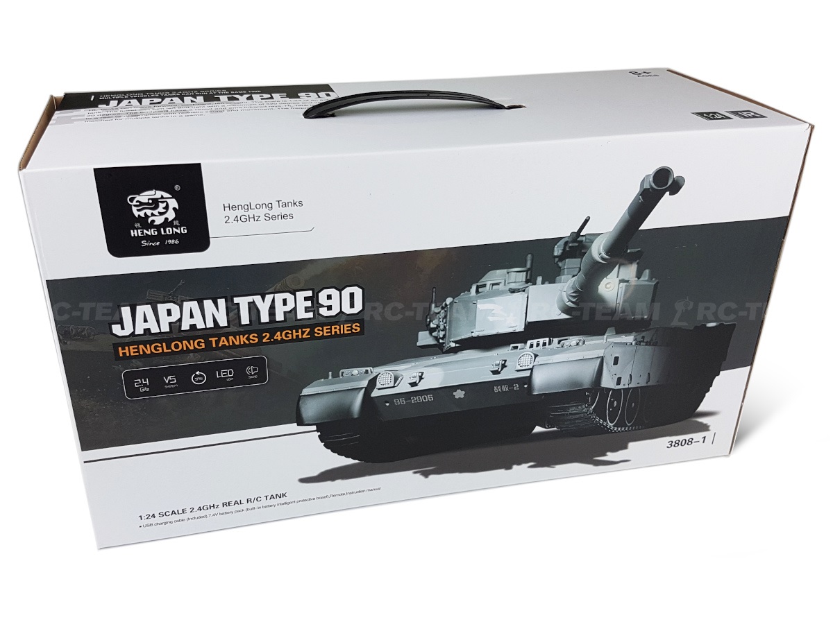 Czołg HENG LONG Japoński typ 90 1/24 2.4GHz ASG IR R/C