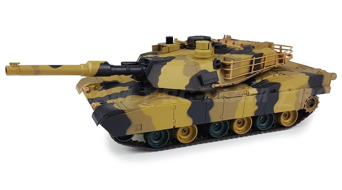 Czołg HENG LONG U.S. Abrams M1A2 Camo 1/24 2.4GHz ASG IR R/C