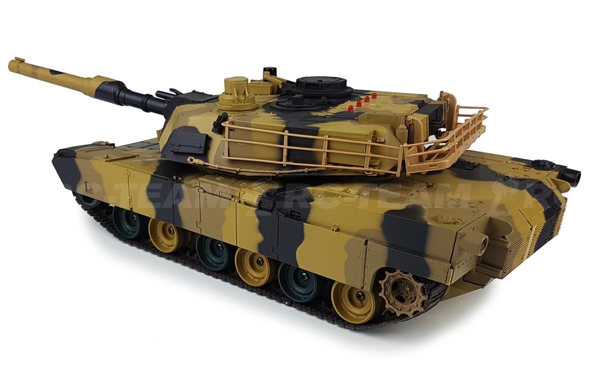 Czołg HENG LONG U.S. Abrams M1A2 Camo 1/24 2.4GHz ASG IR R/C