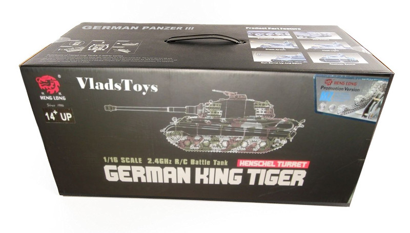 Czołg HENG LONG German King Tiger - Panzerkampfwagen VI Ausf. B Königstiger Henschel 1:16 Czołg HENG LONG German King Tiger - Panzerkampfwagen VI Ausf. B Königstiger Henschel 1:16