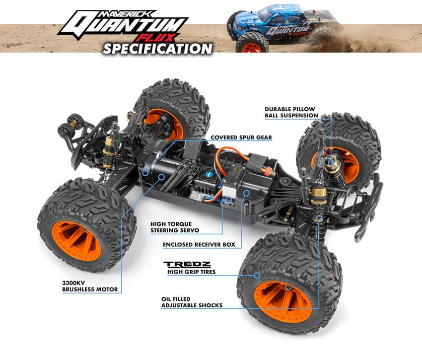 MAVERICK Quantum MT Flux 1/10 4WD Monster Truck RTR