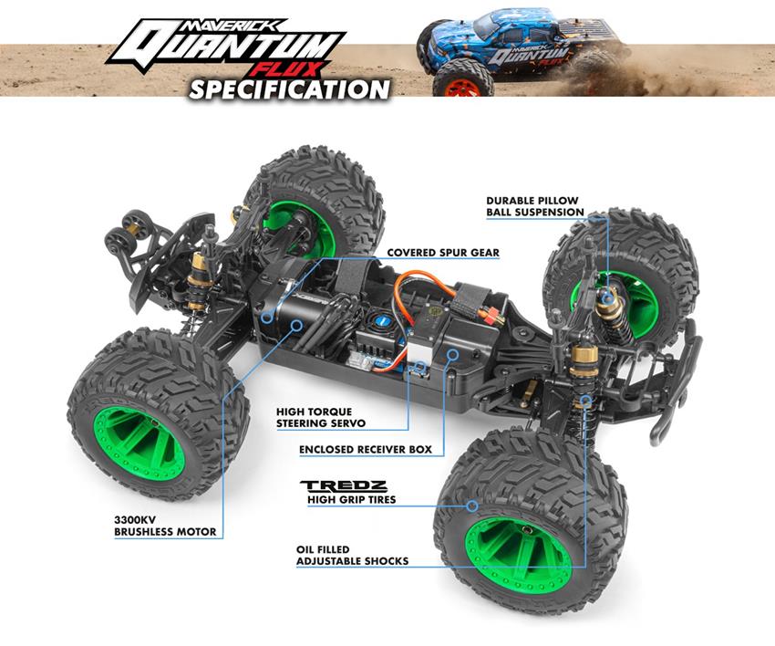MAVERICK Quantum MT Flux 1/10 4WD Monster Truck RTR